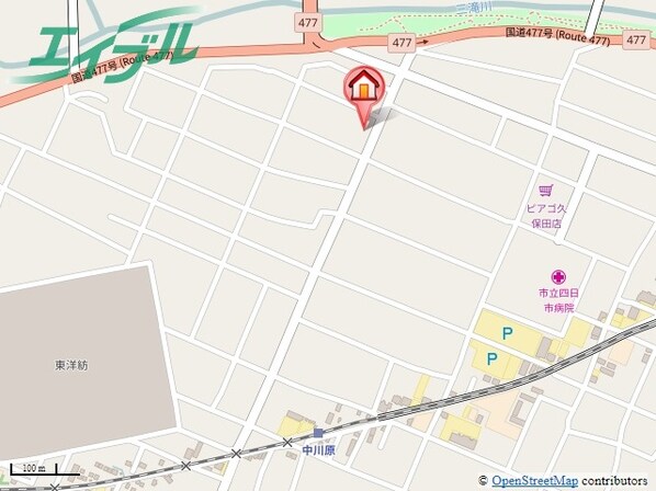 中川原駅 徒歩10分 3階の物件外観写真